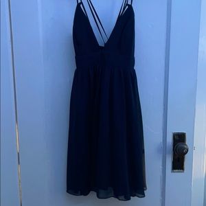 navy blue ball dress